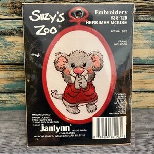 Vintage - Suzy's Zoo "Herkimer Mouse" embroidery kit - NWT